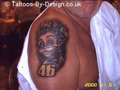 Rossi cartoon tattoo