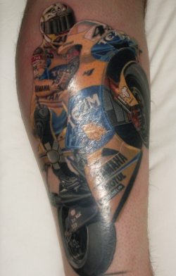 Rossi bike tattoo