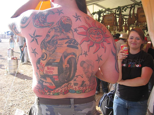 Valentino Rossi Tattoo (back covered)