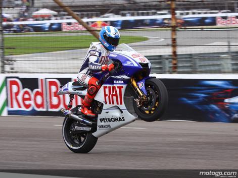 Jorge Lorenzo Wheelie at Indy MotoGP