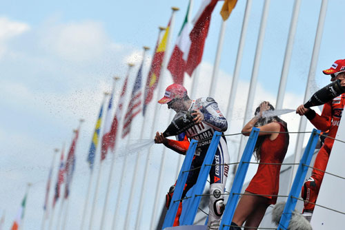 jorge lorenzo celebrates at assen