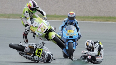 crash at german motogp