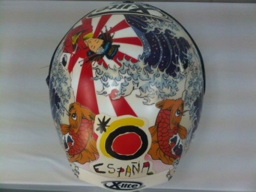 Jorge Lorenzo's Motegi Helmet