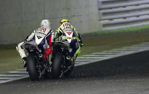 Valentino Rossi and Jorge Lorenzo clash at Motegi