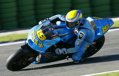 Alvaro Bautista on day one of MotoGP testing in Valencia