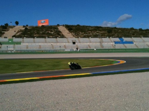 Rossi lapping on the Ducati