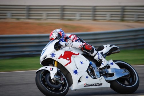 Casey Stoner on the Honda