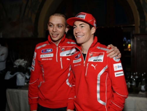 Valentino Rossi and Nicky Hayden at Wrooom