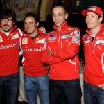 Ducati and Ferrari racers